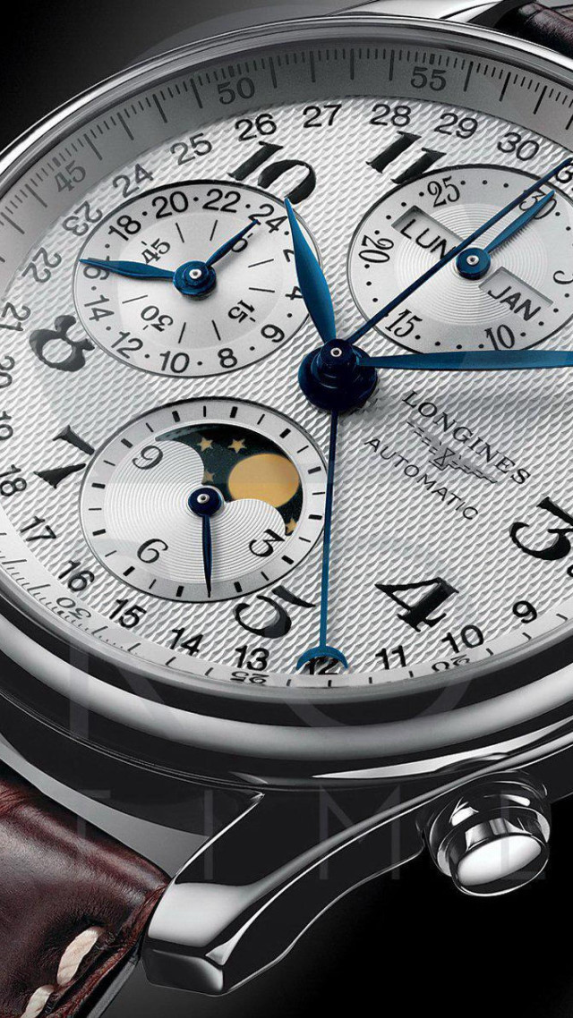 Watch moon face hands black free wallpaper for mobile - medium preview image