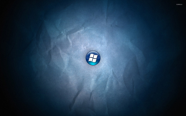 Blue circle white logo dark free wallpaper for desktop - medium preview image