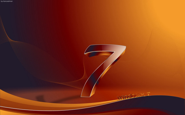 Seven orange gold black wave free wallpaper for desktop - medium preview image