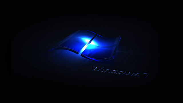 Blue windows logo black background free wallpaper for desktop - medium preview image
