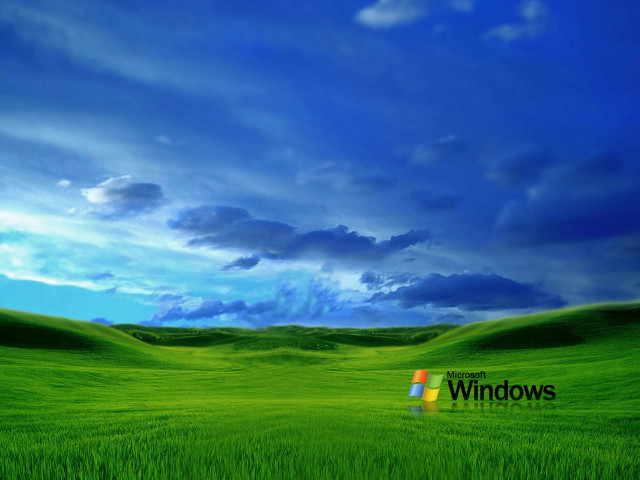 Green field blue sky clouds #90 free wallpaper for desktop - medium preview image