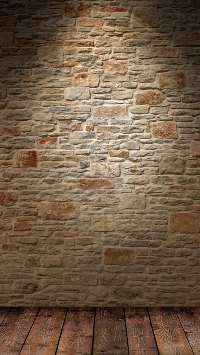 Brick wall wooden floor light free wallpaper for mobile - medium preview image