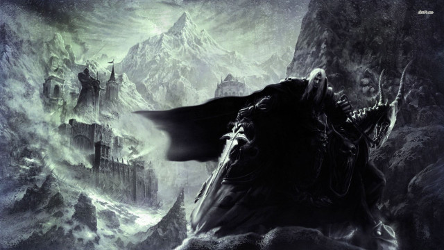 Man riding horse mountain castle free wallpaper for desktop - medium preview image