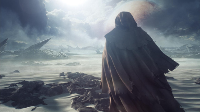 Woman long dress desert giant free wallpaper for desktop - medium preview image