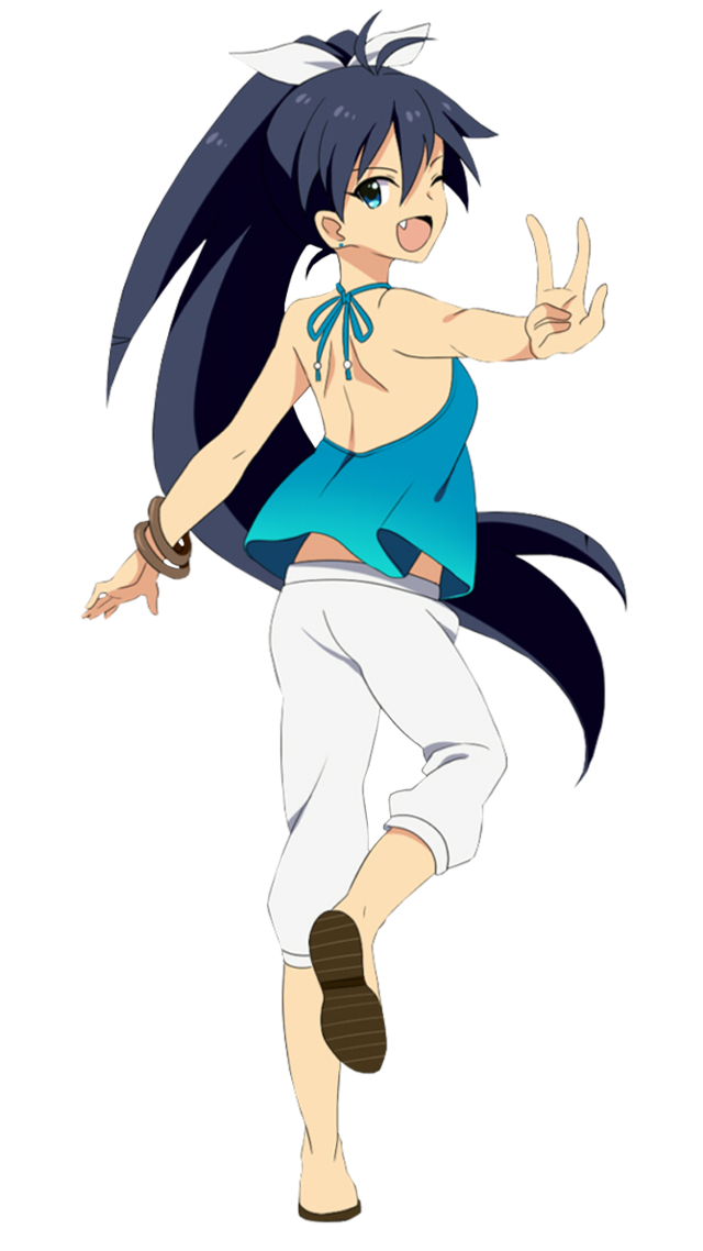 Girl dancing longhair blue top free wallpaper for mobile - medium preview image