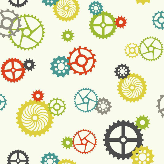 Colorful gears white background red free wallpaper for tablet - medium preview image