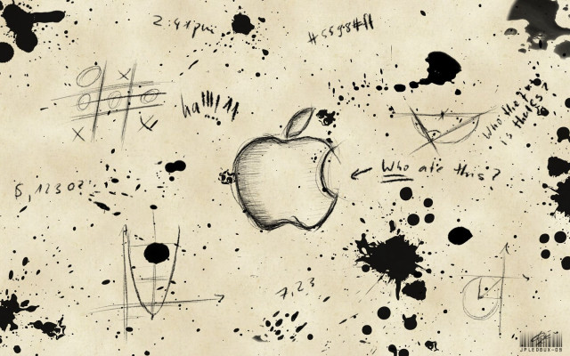 Apple drawing ink splatters ink #2 free wallpaper for desktop - medium preview image