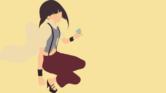 Woman skirt shirt cellphone cigarette free wallpaper for desktop - medium preview image