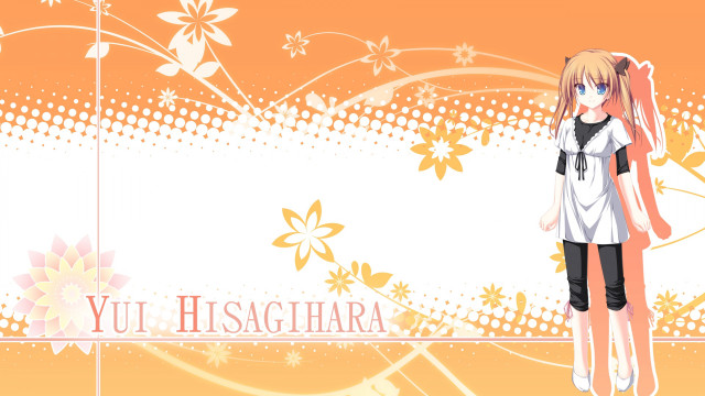 Girl ponytail floral background name free wallpaper for desktop - medium preview image