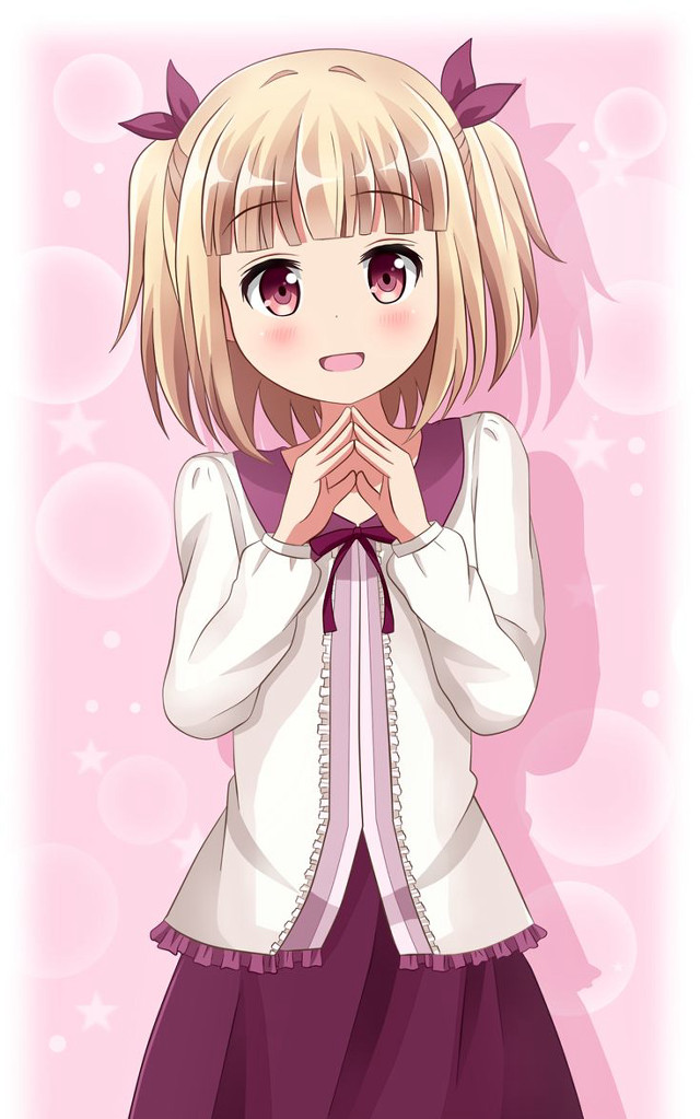 Blonde girl white shirt purple free wallpaper for mobile - medium preview image