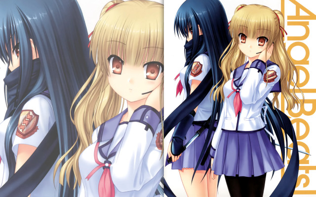 Anime girls group white background #3 free wallpaper for desktop - medium preview image