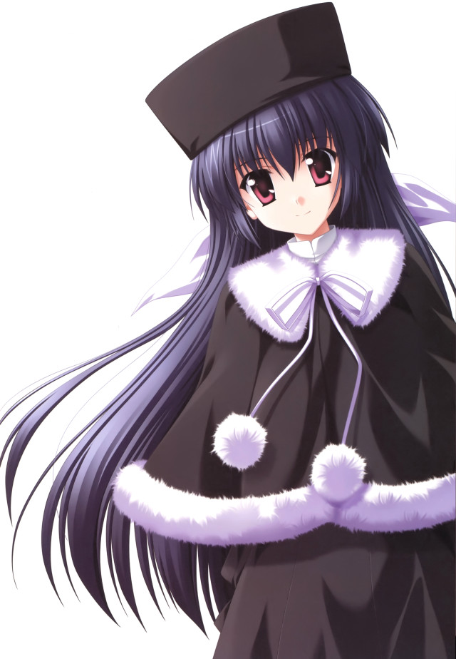 Girl black dress hat long free wallpaper for mobile - medium preview image