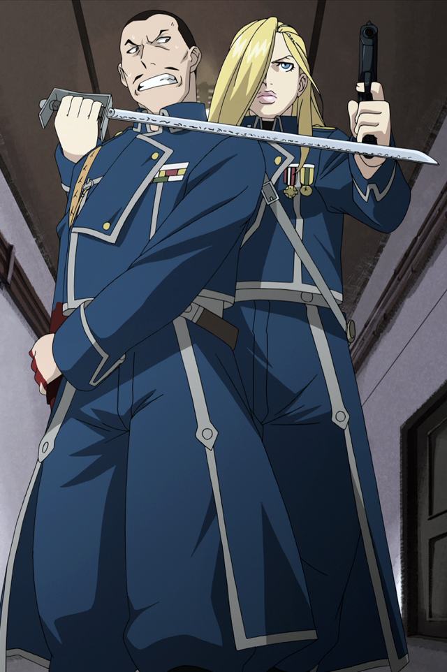 Man woman swords uniform smile free wallpaper for mobile - medium preview image