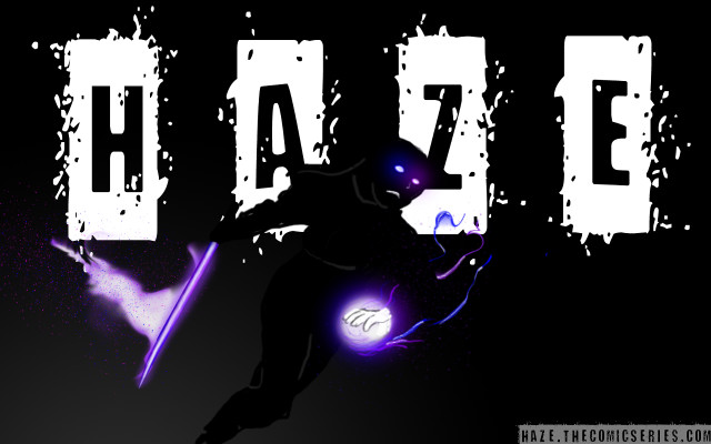 Man glowing purple light haze free wallpaper for desktop - medium preview image