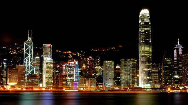 City skyline night lights buildings #7 free wallpaper for desktop - medium preview image