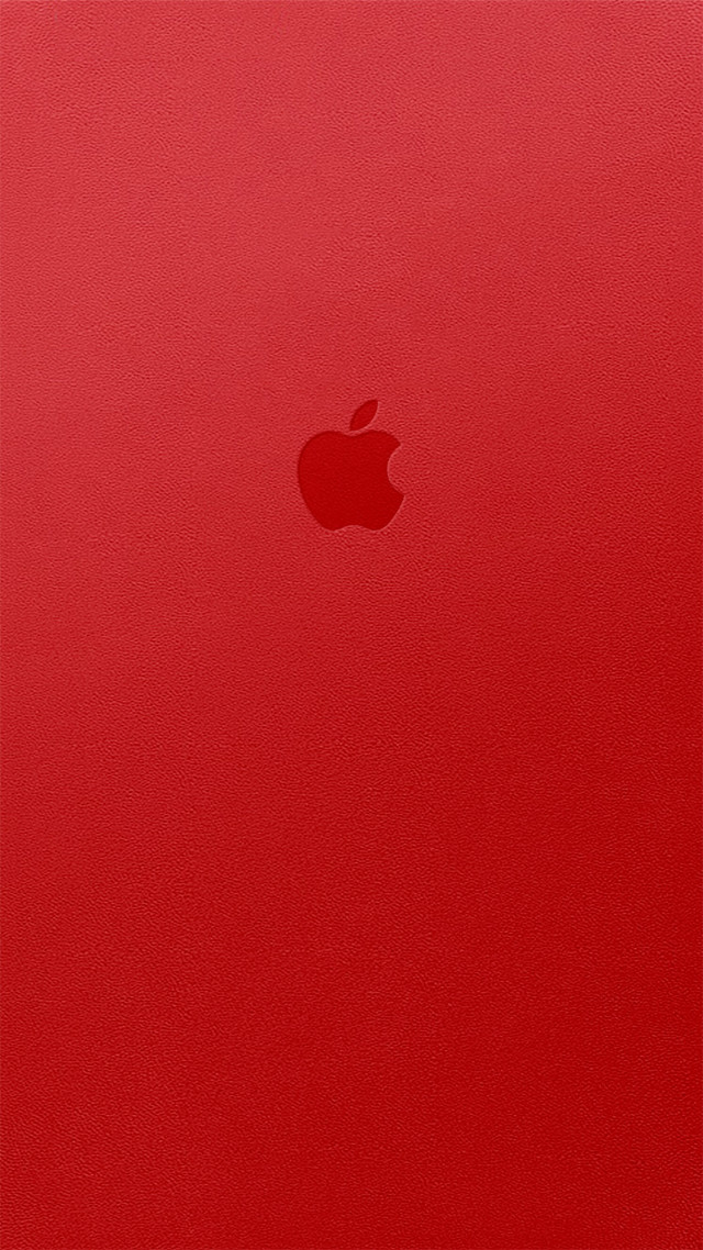 Red apple laptop red background free wallpaper for mobile - medium preview image