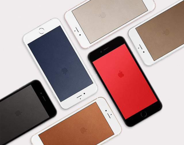 Colored iphones group table white free wallpaper for desktop - medium preview image