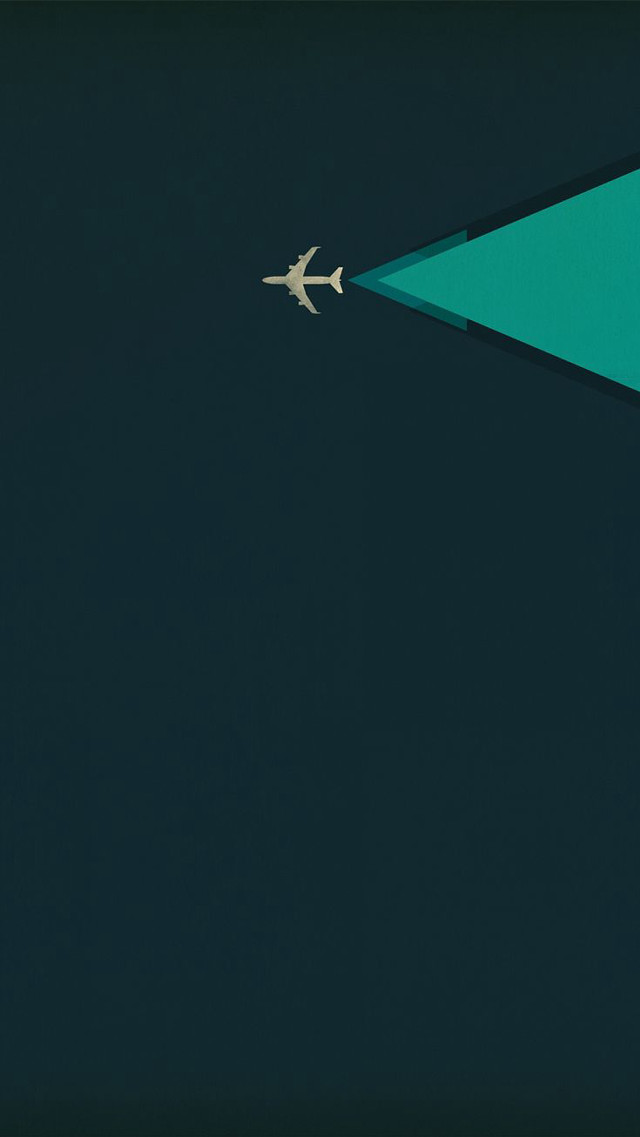 Darkblue plane greentriangle whiteplane minimalist free wallpaper for mobile - medium preview image
