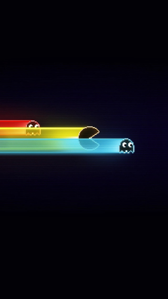 Computer mouse rainbow light black free wallpaper for mobile - medium preview image
