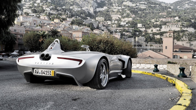 Silver sports car parking lot #4 free wallpaper for desktop - medium preview image