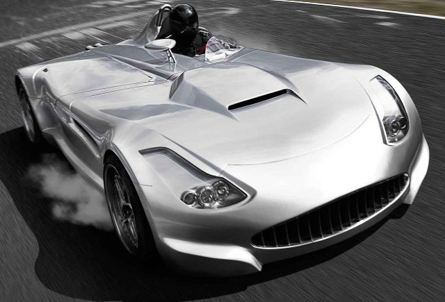 Silver sports car driving smoke free wallpaper for desktop - medium preview image