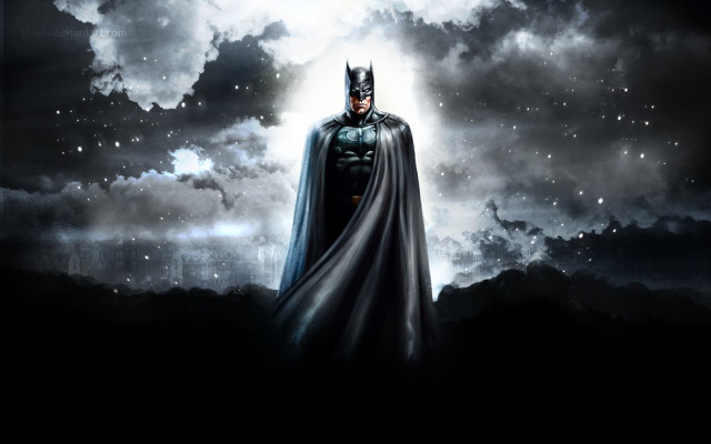 Man batman costume clouds full free wallpaper for desktop - medium preview image