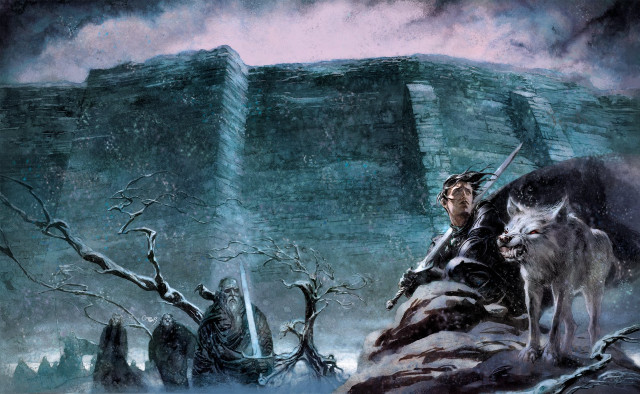 Man animals castle sky background free wallpaper for desktop - medium preview image