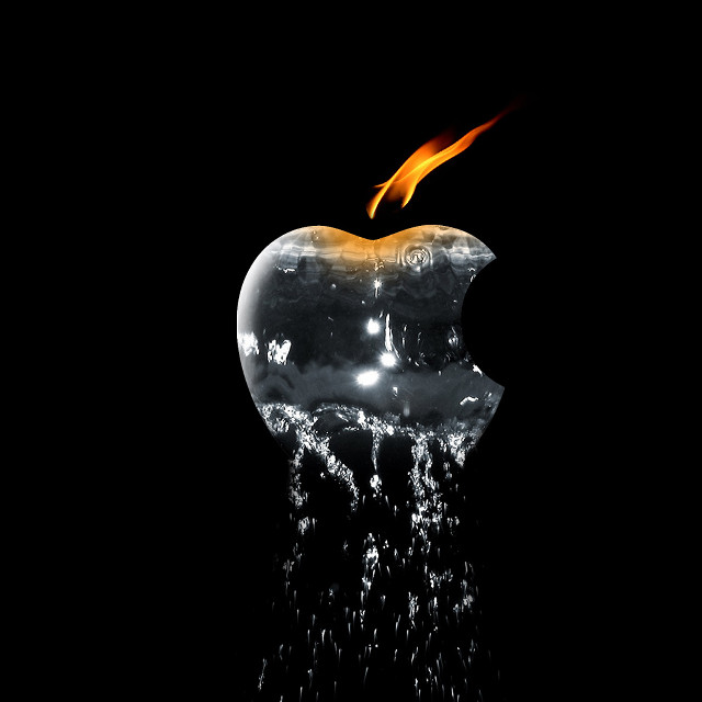 Apple fire water core black free wallpaper for tablet - medium preview image