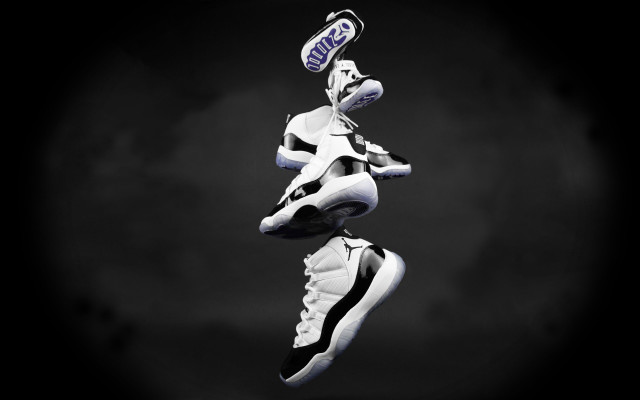 Sneakers flying shoe top bottom free wallpaper for desktop - medium preview image