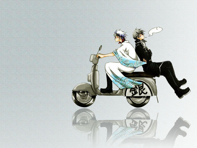 Romantic scooter riders cigarettes male free wallpaper for desktop - medium preview image