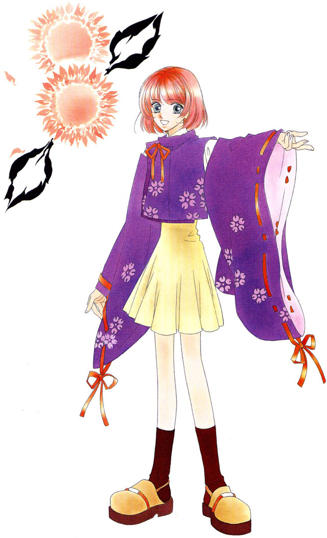 Girl purple kimono sun ribbon free wallpaper for mobile - medium preview image