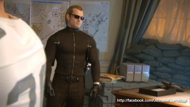 Man black suit sunglasses room free wallpaper for desktop - medium preview image