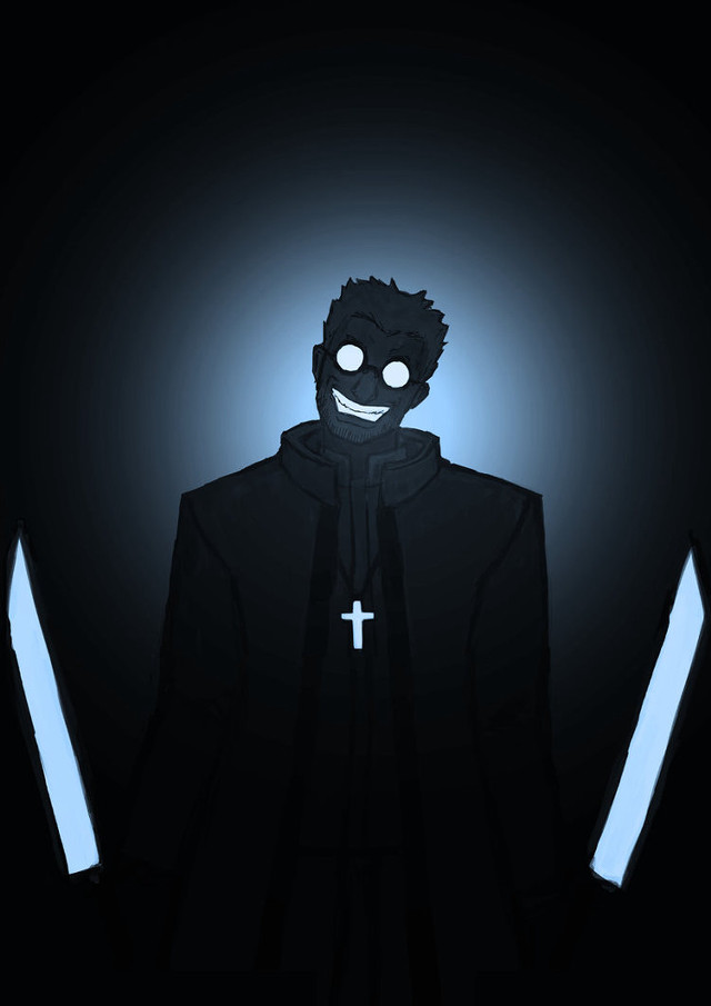 Creepy man cross knife dark free wallpaper for mobile - medium preview image