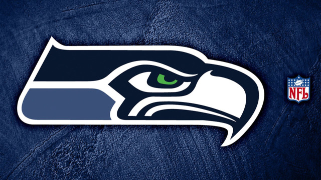 Seattle football logo blue background free wallpaper for desktop - medium preview image