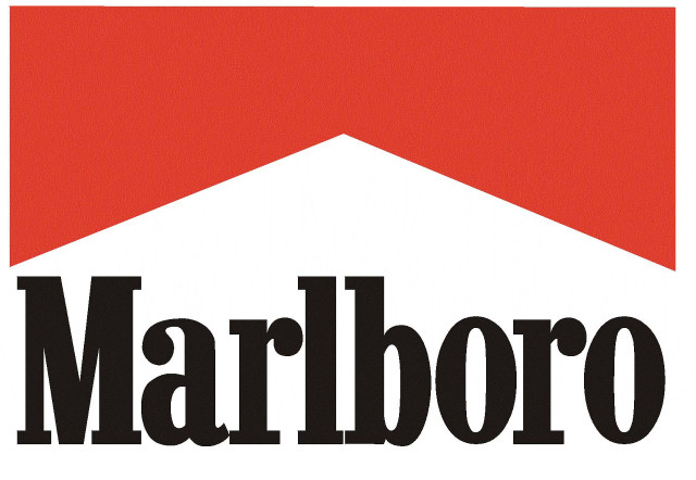 Marlboro logo red triangle word free wallpaper for desktop - medium preview image