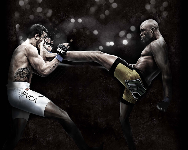 Boxing men tattoo dark background free wallpaper for desktop - medium preview image