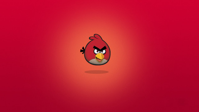 Red angry bird yellow beak free wallpaper for desktop - medium preview image
