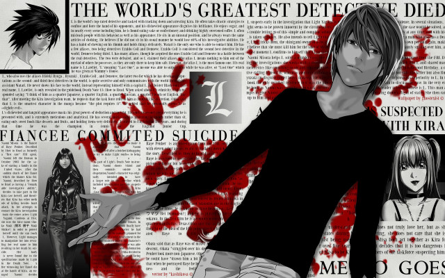 Black shirt red splatter girls free wallpaper for desktop - medium preview image