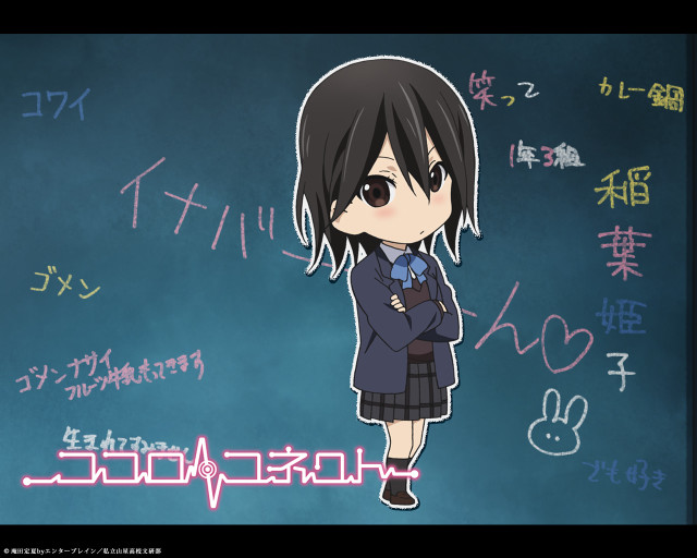 Girl school uniform chalkboard writing free wallpaper for desktop - medium preview image