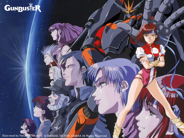 Anime characters planet giant robot free wallpaper for desktop - medium preview image