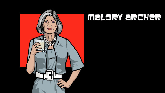 Malory archer blue dress cellphone free wallpaper for desktop - medium preview image