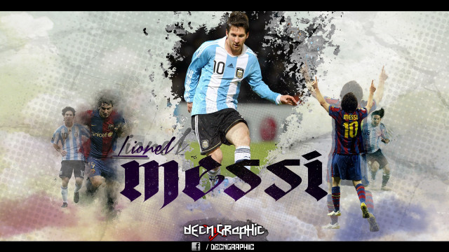 Soccer player kicking ball graphic free wallpaper for desktop - medium preview image