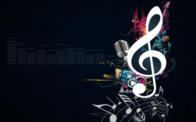 Musical note symbols microphone image #3 free wallpaper for desktop - medium preview image