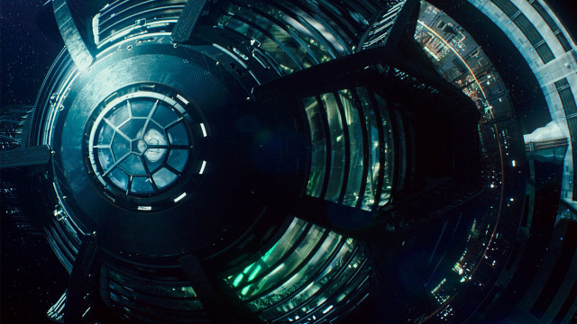 Futuristic building circular window exterior free wallpaper for desktop - medium preview image