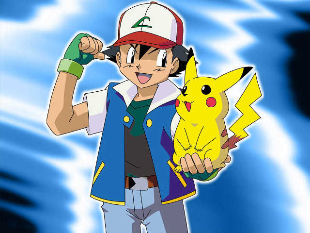 Young man holding pikachu pokemon free wallpaper for desktop - medium preview image