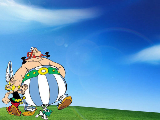 Cartoon character large ball field free wallpaper for desktop - medium preview image
