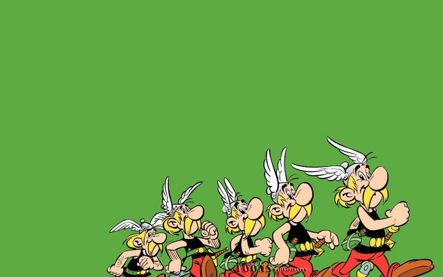 Cartoon group wagon green background free wallpaper for desktop - medium preview image