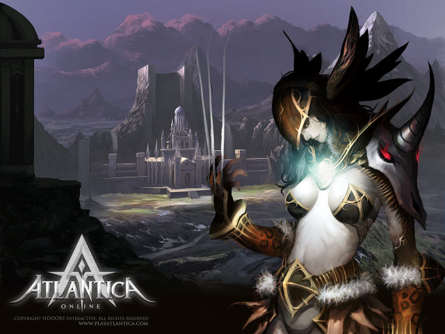 Woman white gold outfit sword free wallpaper for desktop - medium preview image