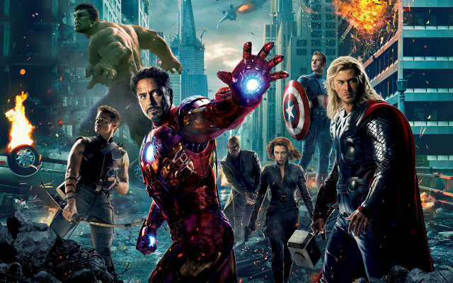Avengers movie poster cast crew free wallpaper for desktop - medium preview image