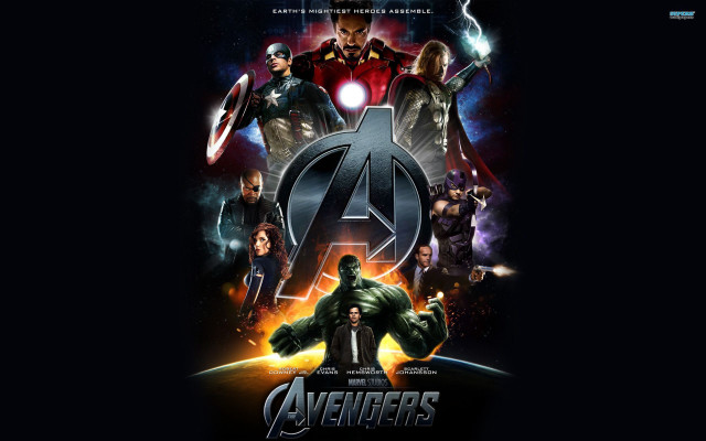 Avengers movie poster characters costumes free wallpaper for desktop - medium preview image